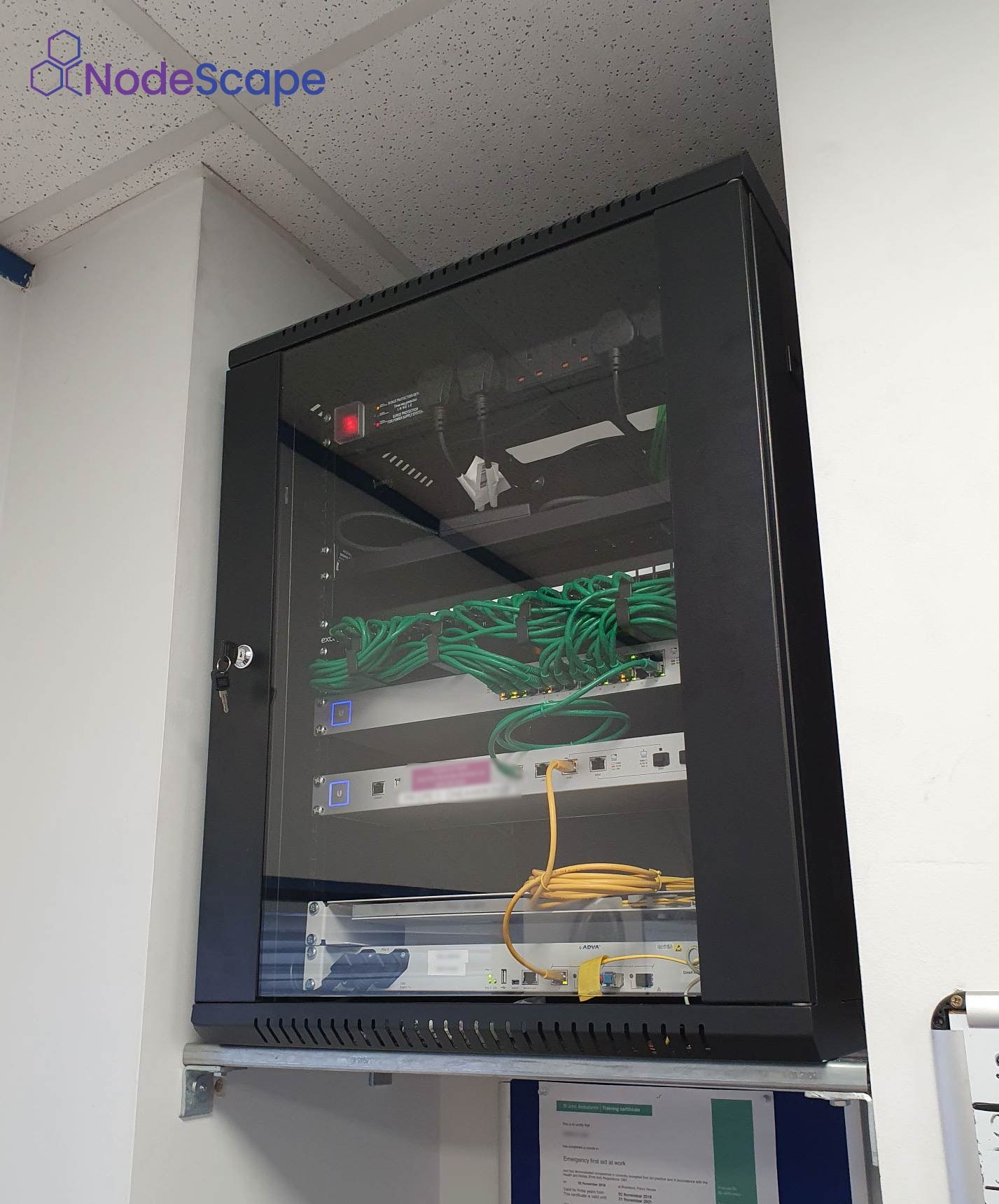 Office comms cabinet and network infrastructure installation in Ipswich